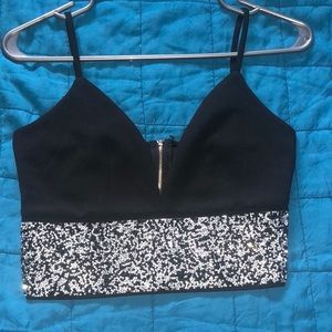 Black Sparkly Band Bralette